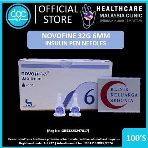 Exp Novofine Needles G Mm Insulin Glucose Pen Needle