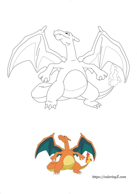 Coloriage Pokemon Dracaufeu Coloriage Gratuit à Imprimer Dessin 2021