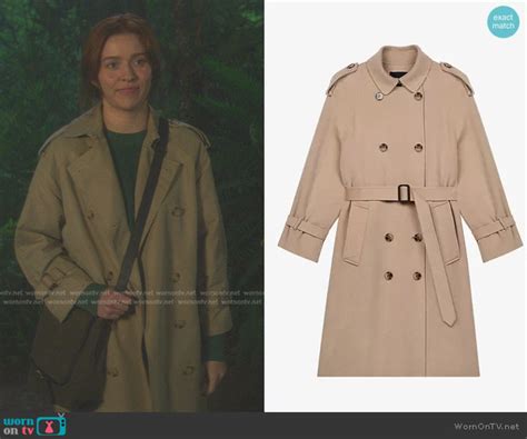 Wornontv Nancys Beige Trench Coat On Nancy Drew Kennedy Mcmann