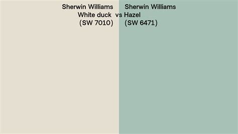 Sherwin Williams White Duck Vs Hazel Side By Side Comparison