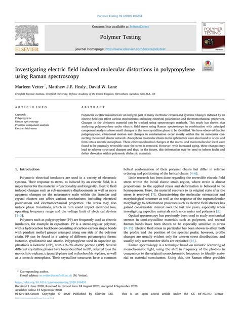 PDF Investigating Electric Field Induced Molecular Distortions In