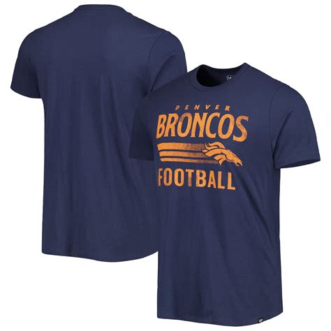 Men S 47 Navy Denver Broncos Wordmark Rider Franklin T Shirt Walmart