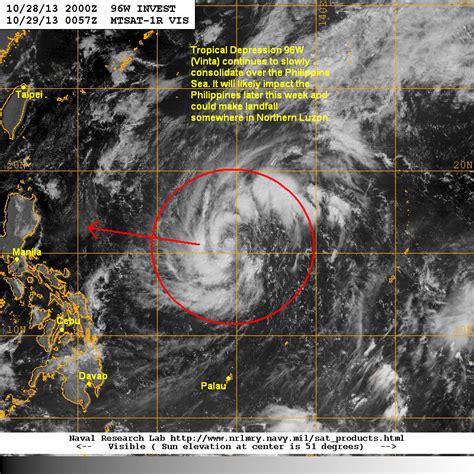 Sa Gitna Ng Bagyo Tropical Depression 96w Vinta Update 1