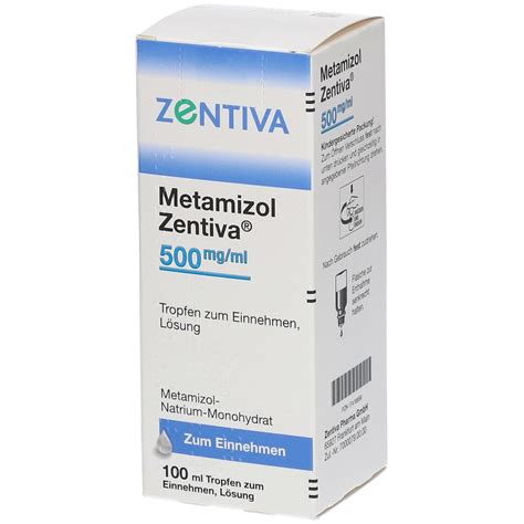 Metamizol Zentiva Mg Ml Tropf Z Einnehmen Lsg Ml Shop