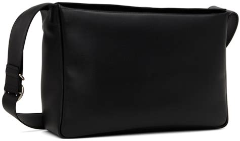 Jil Sander Black Flap Messenger Bag Jil Sander