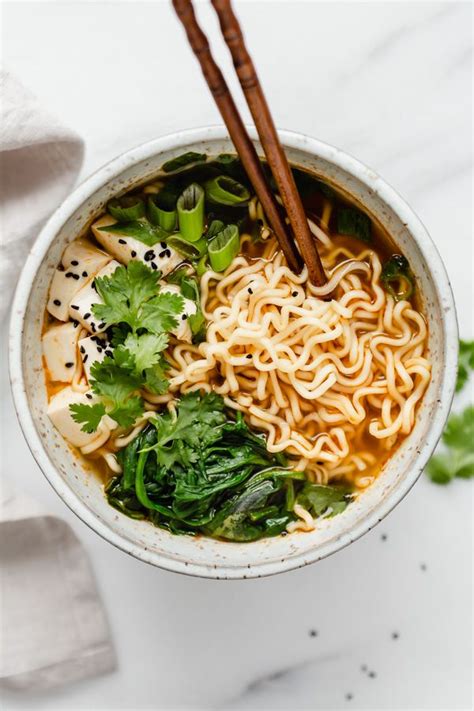 Quick Easy Vegan Ramen Recept Vegetarisch Eten Zelfgemaakte Soep