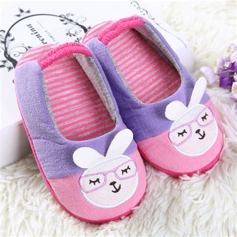 Hunpta Kids Slippers Toddler Infant Kids Baby Warm Shoes Boys Girls Cartoon Soft-Soled Slippers ...