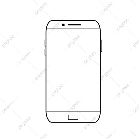 Cartoon Mobile Phone PNG Image Cartoon Hand Drawn Line Drawing Mobile