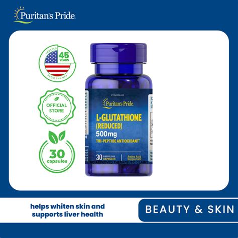 Glutathione 500mg For Skin Whitening Puritans Pride Philippines