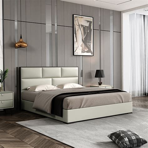 Luxury Modern Design Board Bed Upholstered Home Wooden Sleeping Bedroom ...