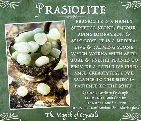 Prasiolite Tumbled Crystal For Connection To Higher Self Loving