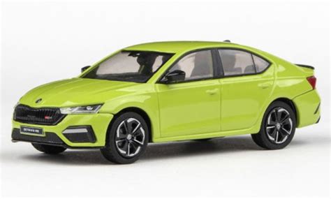 Modèle réduit Skoda Octavia Iv Rs Hellgrün 2020 1 43 Abrex