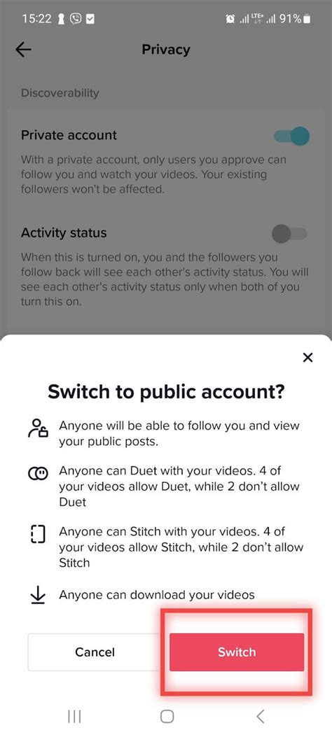 how to unprivate your tiktok account