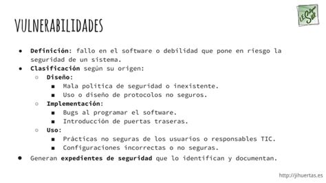 Vulnerabilidades En Un Sistema Informático Ppt Descarga Gratuita