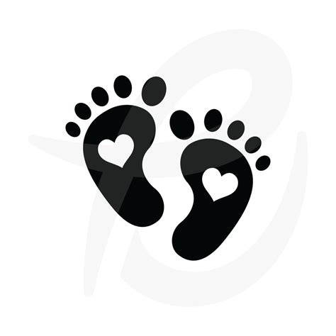 Baby Footprint Svg Instant Digital Download Svg Ai Etsy