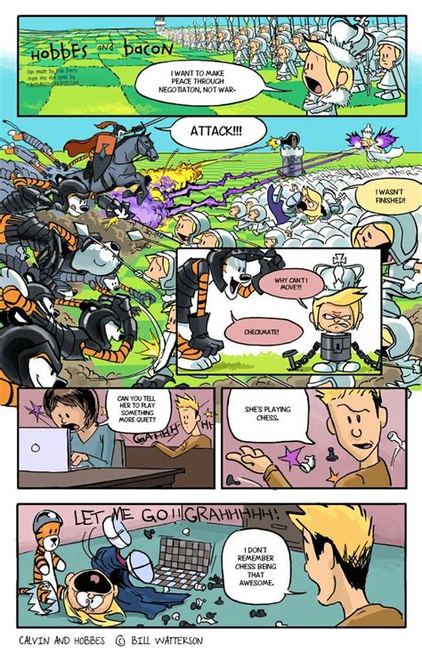 Hobbes and Bacon Fan made 5 | Hobbes and bacon, Calvin and hobbes, Comics