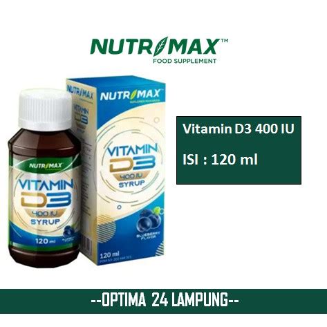 Jual Nutrimax Vitamin D3 400 IU Sirup 120 Ml Shopee Indonesia