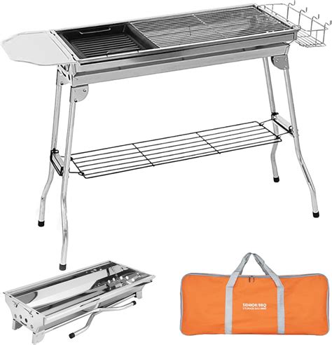 DURAGS Barbecue Rack Outdoor Camping Grill Set Stainless Steel Portable