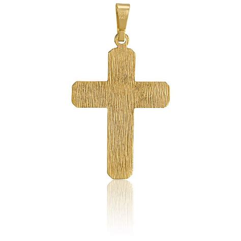 Pendentif Croix Latine Or Jaune Vandona Ocarat