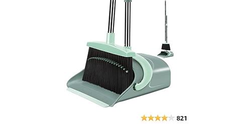 Jade Green Broom And Dustpan Set For Home Maintenance