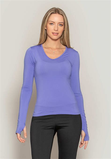 Blusa Manga Longa Roxo Run More