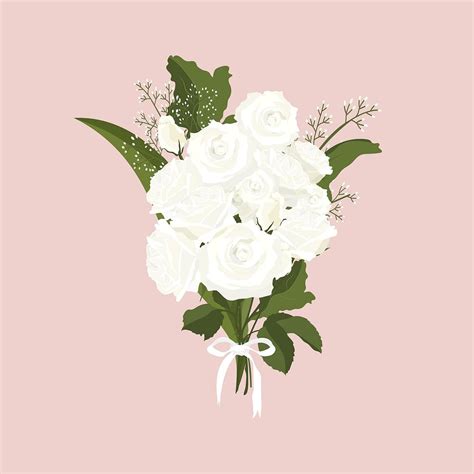 Wedding flower bouquet illustration | Free Photo Illustration - rawpixel