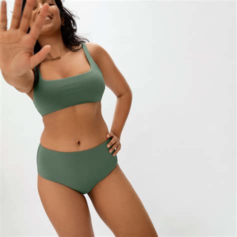 The Square Neck Bikini Top Herb Everlane