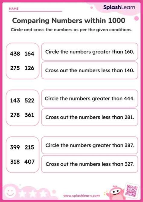 Comparing Numbers Within 1000