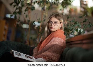 Beautiful Smart Blonde Nerd Girl Library Stock Photo 2050809704 Shutterstock