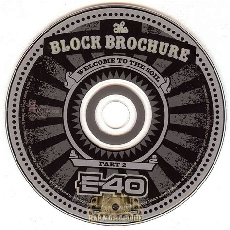 E 40 The Block Brochure Welcome To The Soil 1 2 And 3 Cd Rap Music