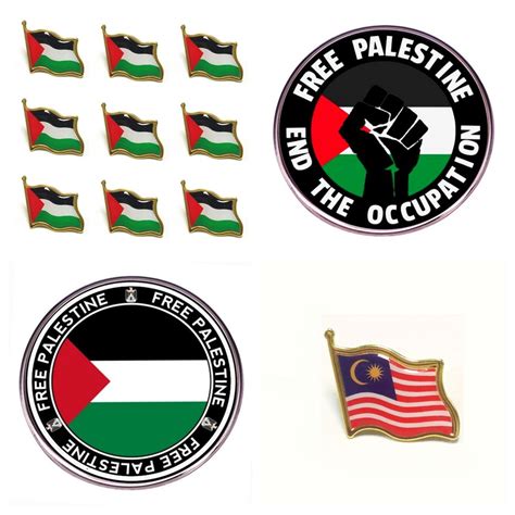 Palestine Palestinian Flag Pin Badge Lapel Free Palestine National