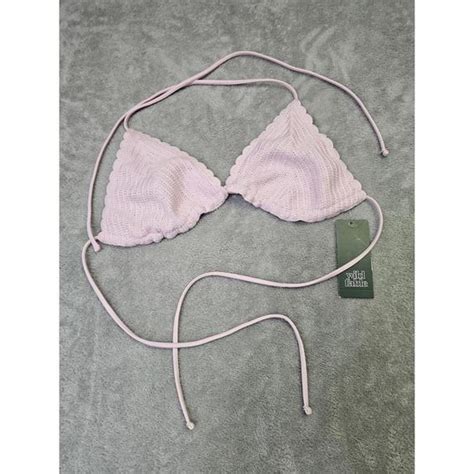 Other Wild Fable Crochet Triangle Bikini Top Soft Pink Poshmark
