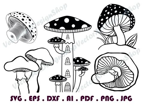 Pilz Svg Pilz Svg Pilz Clipart Pilz Dateien F R Cricut Etsy