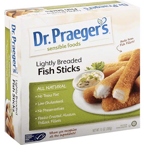 Dr Praeger S Lightly Breaded Fish Sticks Seafood Prepared The