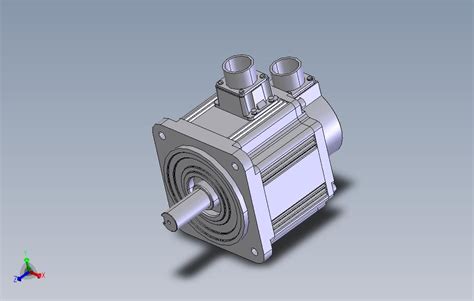 台达伺服电机ecma Lx1305es（无刹车）solidworks 2016模型图纸下载 懒石网