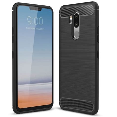 Capa De Celular LG G7 Thinq TPU Fibra De Carbono Preto