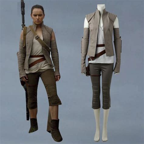 Star Wars The Last Jedi Rey Cosplay Costume Superhero Rey Outfit Halloween Carnival Clothes