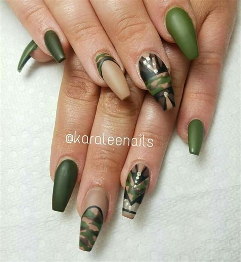 Camouflage Nails By Karaleenails Camouflage Nails Camo Nails Army