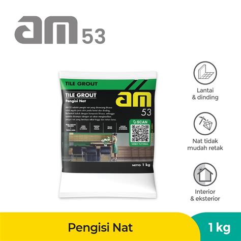 Jual AM 53 Tile Grout Pengisi Nat Keramik Granit Semen Warna Mortar