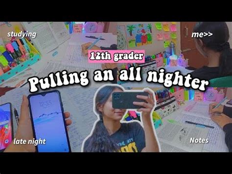 Pulling An All Nighter To Study Late Night Study Vlog Th Grader