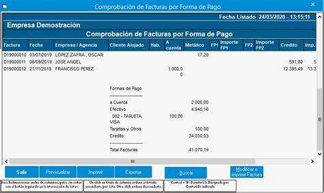 Comprobaci N Por Forma De Pago De Facturas