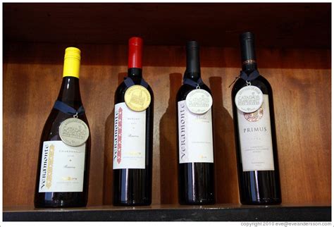 wine bottles  medals veramonte winery photo id  casablan