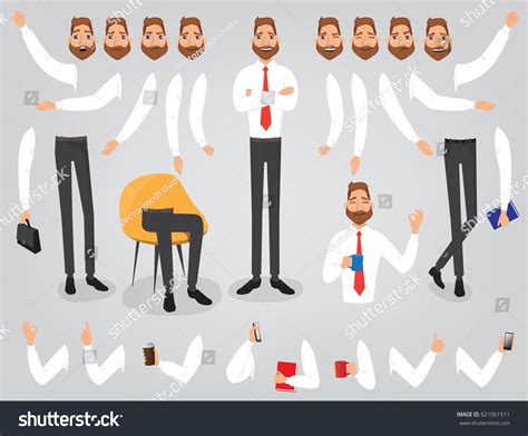 Businessman Character Creation Set Build Your Royalty Free Stock