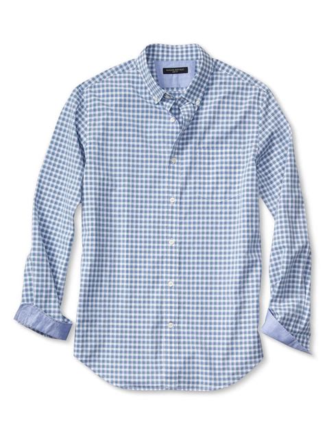 Slim Fit Soft Wash Gingham Shirt Banana Republic