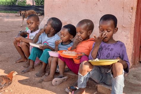 Niños Alimentando A Los Pobres