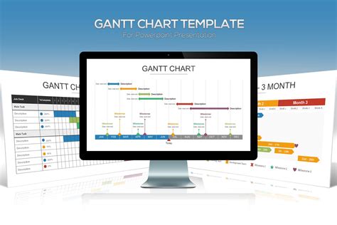 Gantt Chart Powerpoint Template | Presentation Templates ~ Creative Market