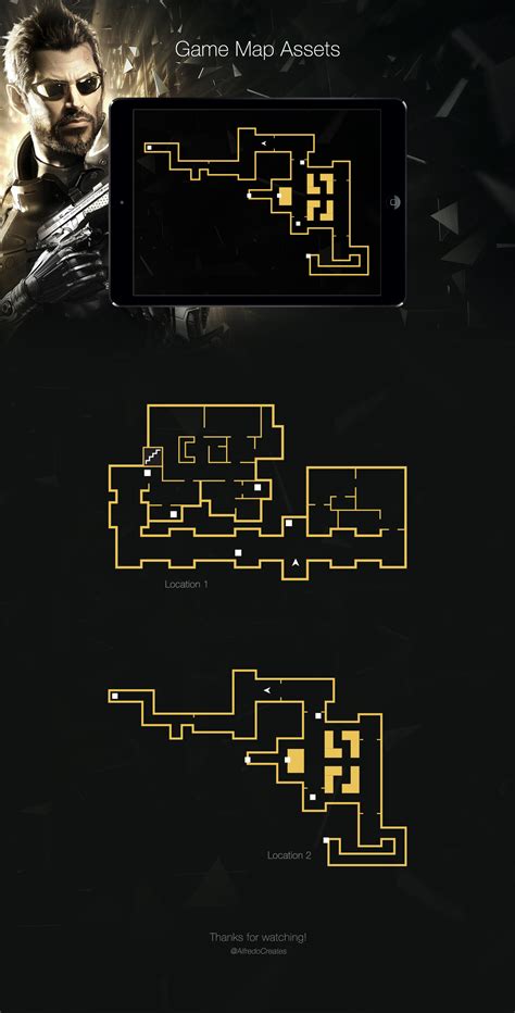 Deus Ex Maps Ui Design Motion Design And 2d Art By Alfredocreates