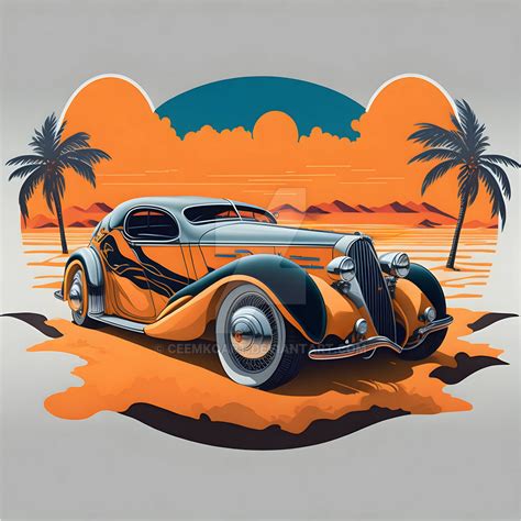 Sunset Classic Revival: Iconic Vintage Car by CeemkoArt on DeviantArt