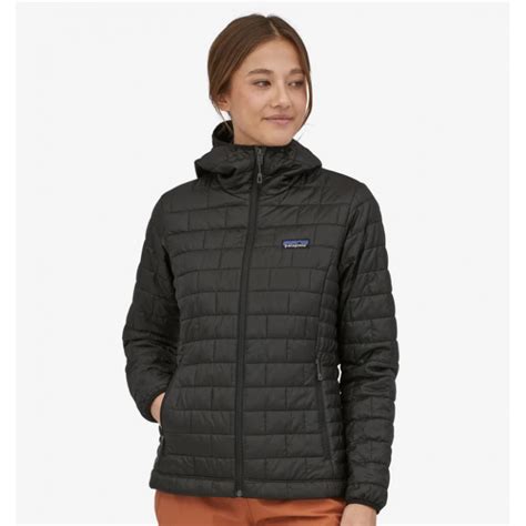 Patagonia Veste à Capuchon Nano Puff® Pour Femmes Noir Size Clothing Large Sporteque