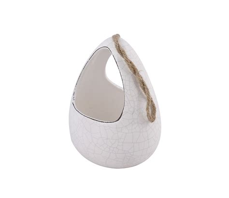 Buy White Ceramic Hanging Planter Online in India at Best Price ...